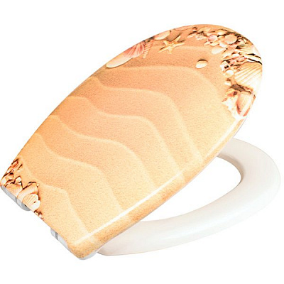 Сиденье для унитаза с крышкой Сиданіт Художественное (ракушка) 020