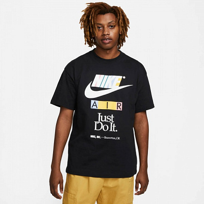 Футболка Nike M NSW TEE M90 NEW DNA HBR FB9778-010 р.M чорний