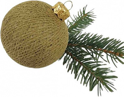 Куля новорічна Котонова d8 см Beige бежевий