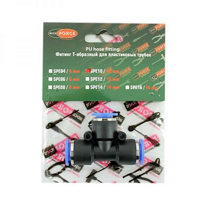 Фітинг-перехідник ROCKFORCE T-подібний 10 мм RF-SPE10
