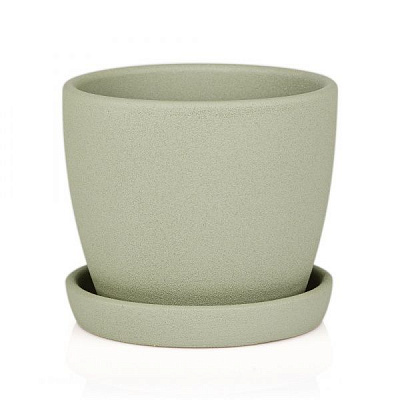 Горшок керамический Shynkar&KO Сонет жемчуг круглый 0,5 л мокко 