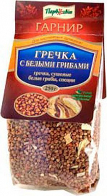Первоцвіт гречка с белыми грибами 250 г 