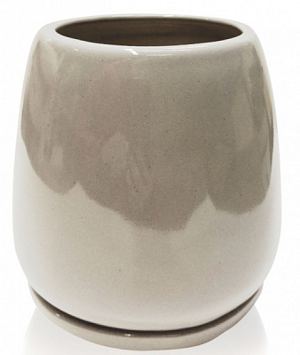 Вазон Eterna овальный 2 л серая платина (203-14 сіра платина) 