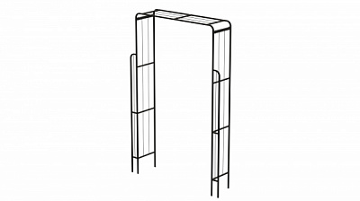 Арка декоративная Фиалка Ferrum-decor 2095х1390х340 мм металл черный