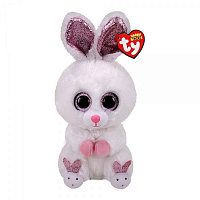 М'яка іграшка TY Beanie boo's Білий кролик Сліпперс 15 см 36315