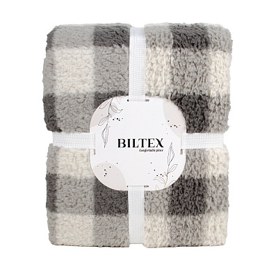 Плед флісовий DERBY Sherpa 160x200 см димчасто-сірий La Nuit