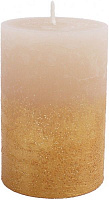 Свічка Циліндр C07*10/1-1.3-9.2 омбре лляна в золоті Candy Light