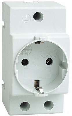 Розетка с заземлением AC30-111 белый 775001
