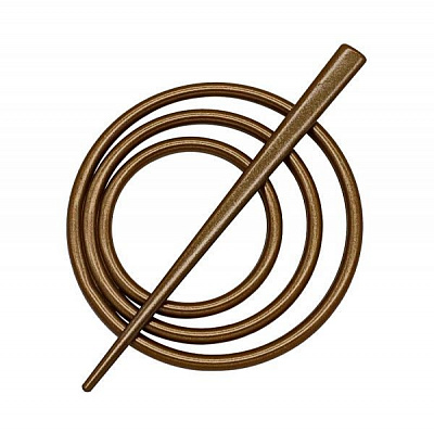 Заколка Круг d90 мм коричневый В0004-14 MISLT