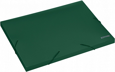 Папка-бокс пластиковая А4 на резинках 20 мм, фактура бриллиант зеленая E31401-04 Economix