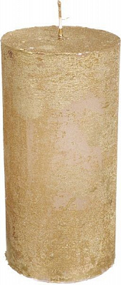 Свічка Циліндр металік золота 12 см ESTE