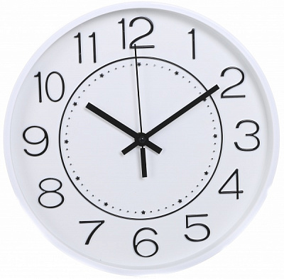 Годинник настінний Optimal біло-чорний 30х30х4 см