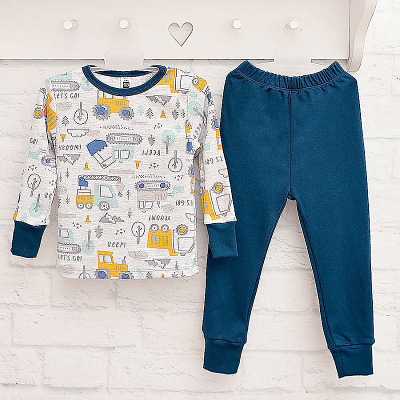 Пижама для мальчиков Blanka Авто р.98 синий 110730