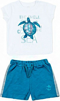 Комплект Фламинго ясельный бело-бирюзовый р.80 563-123 