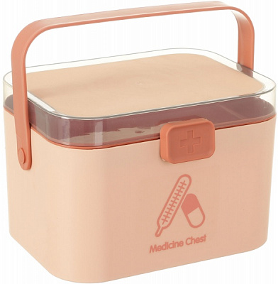 Органайзер декоративный для мелочей Soft-розовый многоуровневый с ручкой 17x18x24 см 