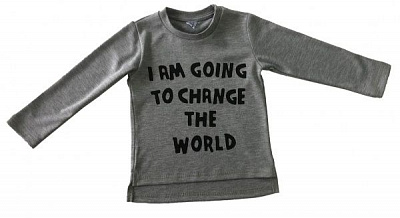 Джемпер дитячий Roksana Слова р.110-116 сірий 1068/22005