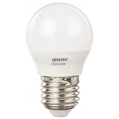 Лампа світлодіодна Gauss Black 105102207 6.5 Вт G45 матова E27 220 В 4100 К