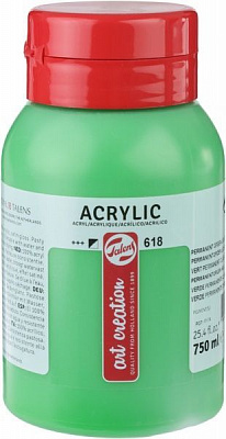 Фарба акрилова (618) Перманентний зелений світлий 750 мл Talens Art Creation Royal Talens