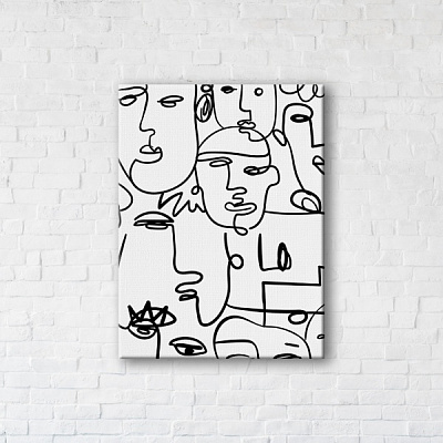 Постер People and Lines 75x100 см Brushme FNK0077403 