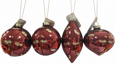 Куля скляна Angelo Domani дзиґа / бурулька d 80 мм в асортименті EE23026