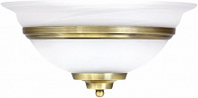 Светильник настенно-потолочный Globo TOLEDO 1x60 Вт E27 античная латуньбелый 6897 