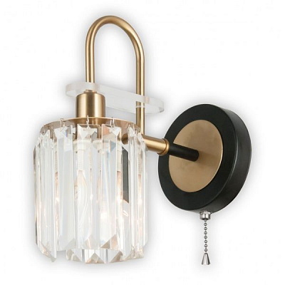 Бра Hopfen Bogen CP-BK 1x60 Вт E14 чорний/золото