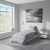 Комплект постельного белья CHECK & CALM 1,5 серый UP! (Underprice)