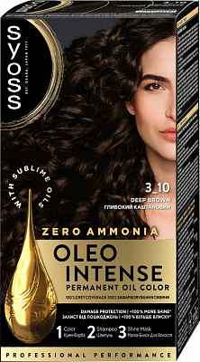 Фарба для волосся Syoss Oleo Intense №3-10 глибокий каштановий 100 мл