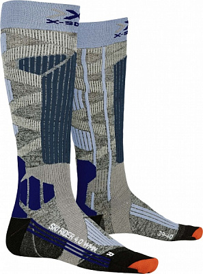Шкарпетки X-Socks SKI RIDER 4.0 WMN XS-SSKRW19W-G230 р.39-40 сірий із синім