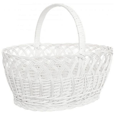 Корзина плетеная 41х30х38 см 1359 белая