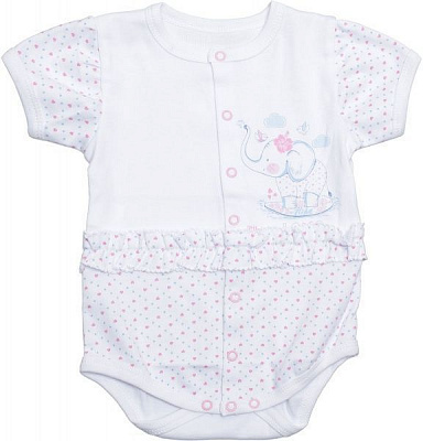 Боди Маленькие люди 207-125 (РИБ) слоненок р.68 разноцветный принт 