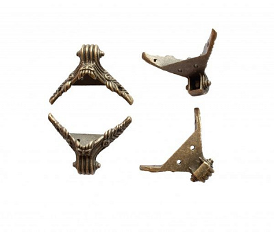 Ніжки декоративні стара латунь 56х25 мм 4 шт.