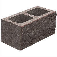 Блок декоративний бетонний колотий 400x200x200 мм коричневий Золотой Мандарин