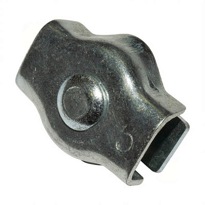 Затискач для троса одинарний 6 мм