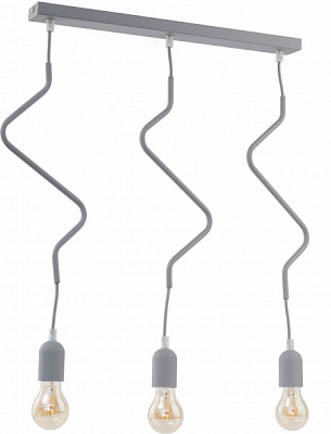 Підвіс TK Lighting Zigzag 3x60 Вт E27 сірий 2438