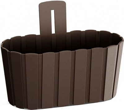 Горщик пластиковий Prosperplast Boardee Wall овальний 3,3л коричневий (27450-222)