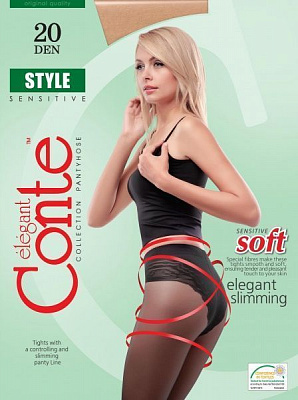 Колготки женские Conte CE Style р. 3 20 den natural 1 пар 