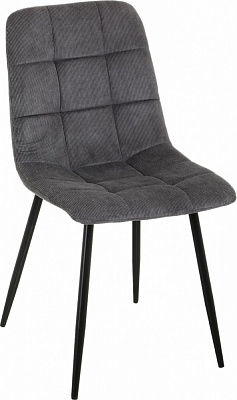 Стілець Центр Меблів Summy 45х56х88 см вельвет Corduroy-4 сірий / чорний