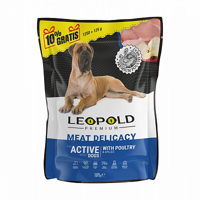 Консерва Леопольд мясной деликатес с птицей и яблоком 1,375 кг