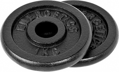 Набір Energetics Cast Iron Disc Pair диски для грифа 1 кг 2 шт. 1 кг 108792