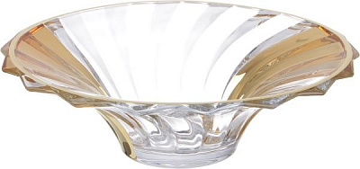 Блюдо декоративное прозрачная с золотом 35,5х11 см Combi
