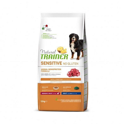 Корм Trainer Natural Sensitive Adult ягненок без глютена 12 кг