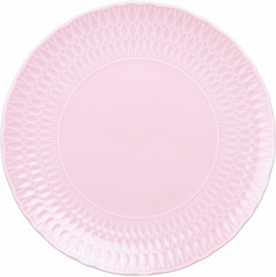 Тарілка обідня Sofia 21 см порцелянова рожева Cmielow
