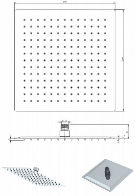 Лійка для душу Mixxen MXBZ0467-300
