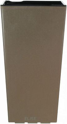 Горщик пластиковий Plastkon ELISE глянцевий квадратний 14,4л коричневий