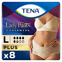Трусы урологические для женщин Tena Lady Pants Plus Creme Large 8 шт.