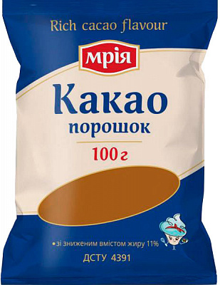 Какао-порошок ТМ Мрія 100 г