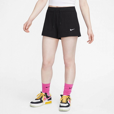 Шорты Nike W NSW RIB JRSY SHORT DV7862-010 р. M черный