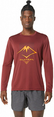 Футболка Asics FUJITRAIL LOGO LS TOP 2011C720-604 р.S червоний
