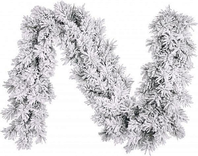 Гірлянда хвойна внутрішня 1,8м Dinsmore Frosted з ефектом снігу 1029757